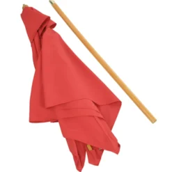 Square Wood Market Umbrella - 8 foot Arc