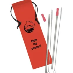 Stainless Steel Straw Set - 2 Pack