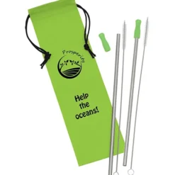 Stainless Steel Straw Set - 2 Pack