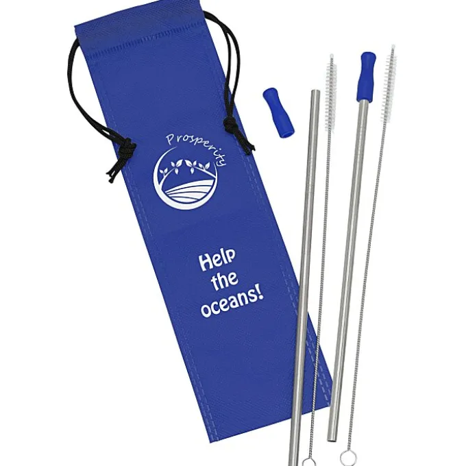 Stainless Steel Straw Set - 2 Pack - 24 hr
