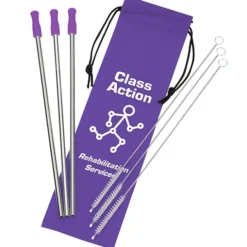 Stainless Steel Straw Set - 3-pack - 24 hr