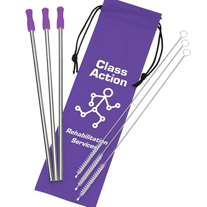 Stainless Steel Straw Set - 3-pack - 24 hr