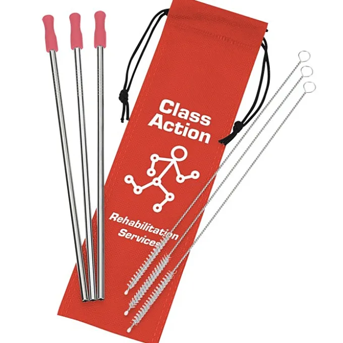 Stainless Steel Straw Set - 3-pack - 24 hr