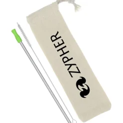 Stainless Straw Set in Cotton Pouch - 1 Pack