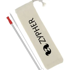 Stainless Straw Set in Cotton Pouch - 1 Pack
