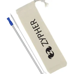 Stainless Straw Set in Cotton Pouch - 1 Pack - 24 hr