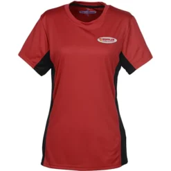 Stain Release Performance Colorblock T-Shirt - Ladies' - Embroidered
