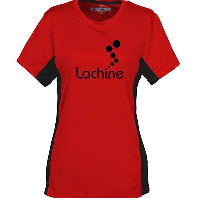Stain Release Performance Colorblock T-Shirt - Ladies' - Screen