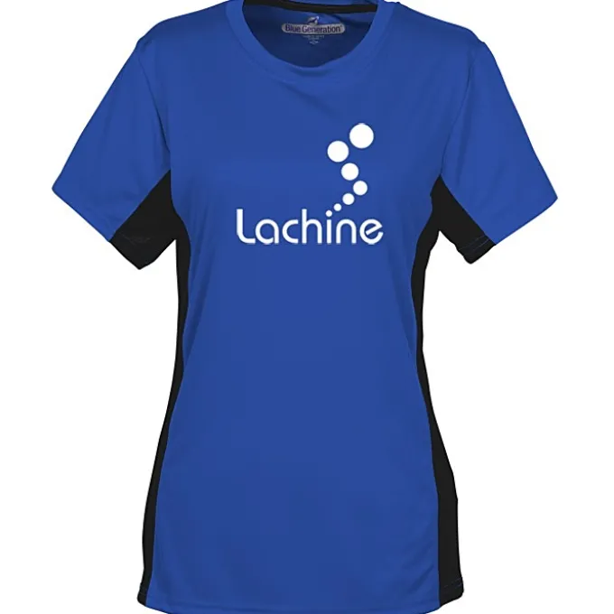 Stain Release Performance Colorblock T-Shirt - Ladies' - Screen