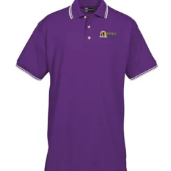 Stain Release Tipped Pique Polo - Men's