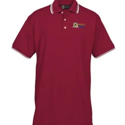 Stain Release Tipped Pique Polo - Men's
