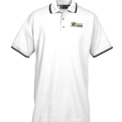 Stain Release Tipped Pique Polo - Men's