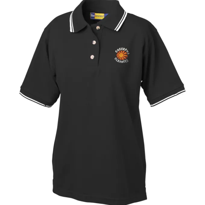 Stain Release Tipped Pique Polo - Ladies'