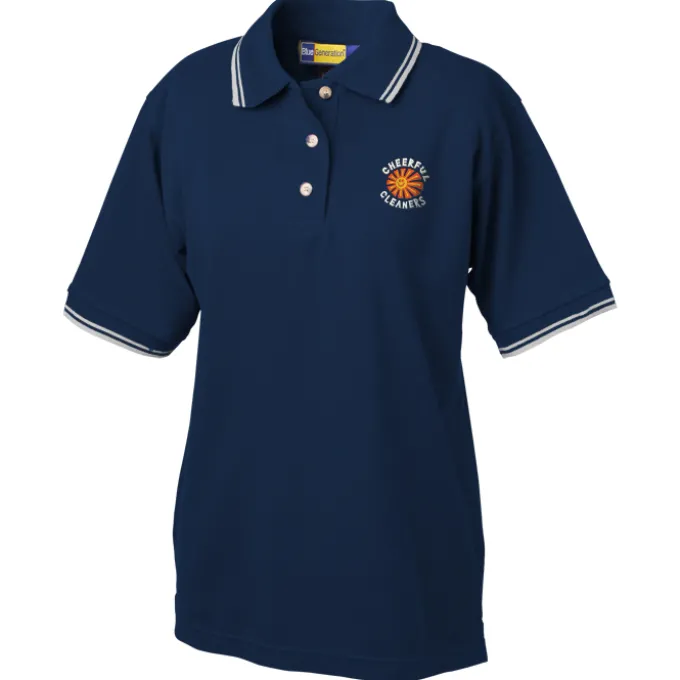 Stain Release Tipped Pique Polo - Ladies'