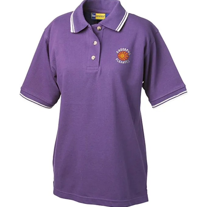 Stain Release Tipped Pique Polo - Ladies'