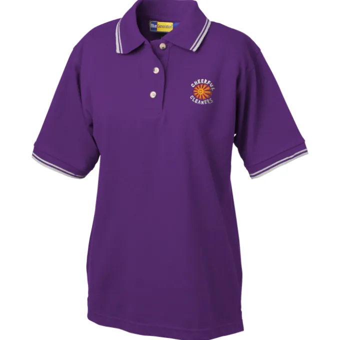 Stain Release Tipped Pique Polo - Ladies'