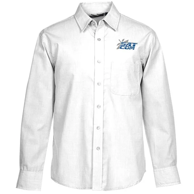 Stain Release Untucked Crossweave Shirt - Men's