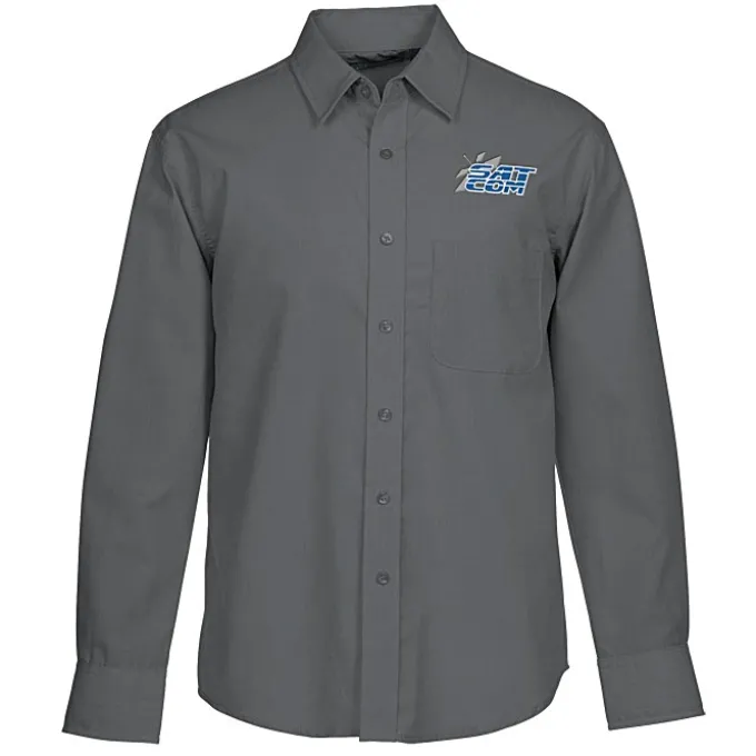 Stain Release Untucked Crossweave Shirt - Men's