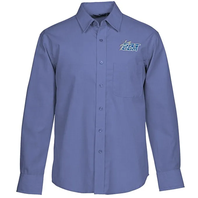 Stain Release Untucked Crossweave Shirt - Men's