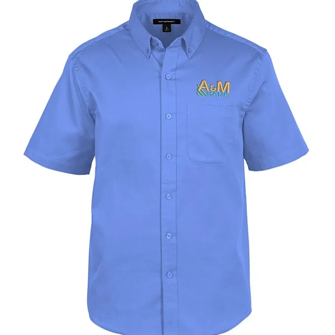 Stain Repel Short Sleeve Twill Shirt - Men's