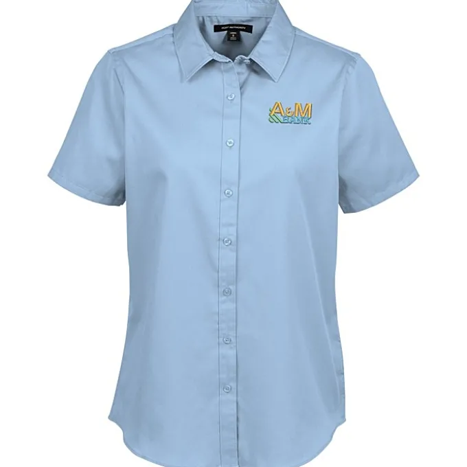Stain Repel Short Sleeve Twill Shirt - Ladies'