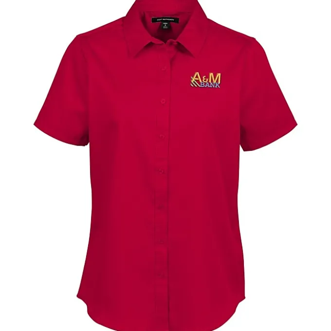 Stain Repel Short Sleeve Twill Shirt - Ladies'