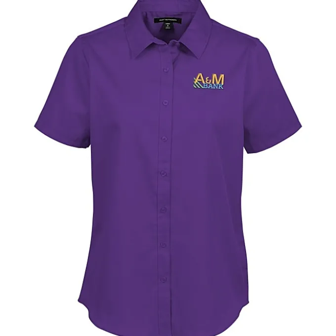 Stain Repel Short Sleeve Twill Shirt - Ladies'