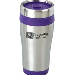 Steel Tumbler with Color Trim - 16 oz