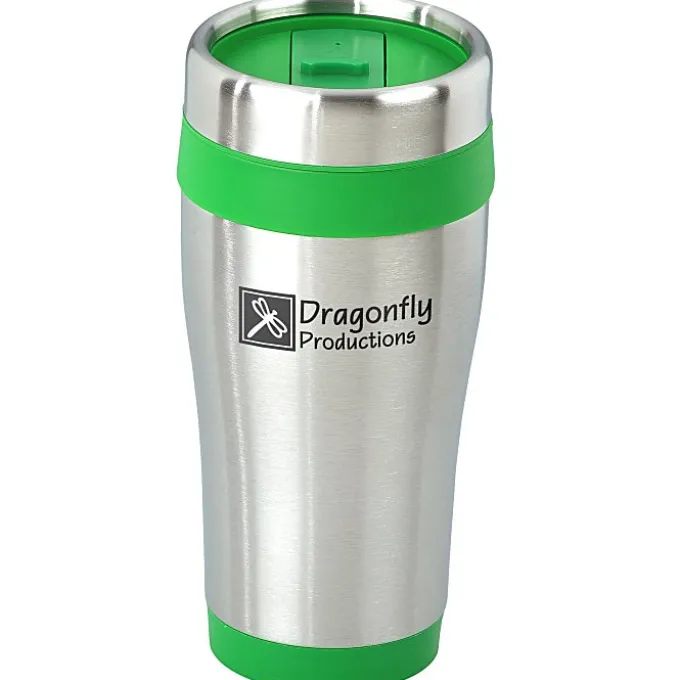 Steel Tumbler with Color Trim - 16 oz - 24 hr