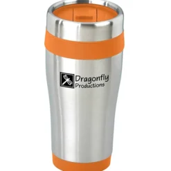 Steel Tumbler with Color Trim - 16 oz - 24 hr