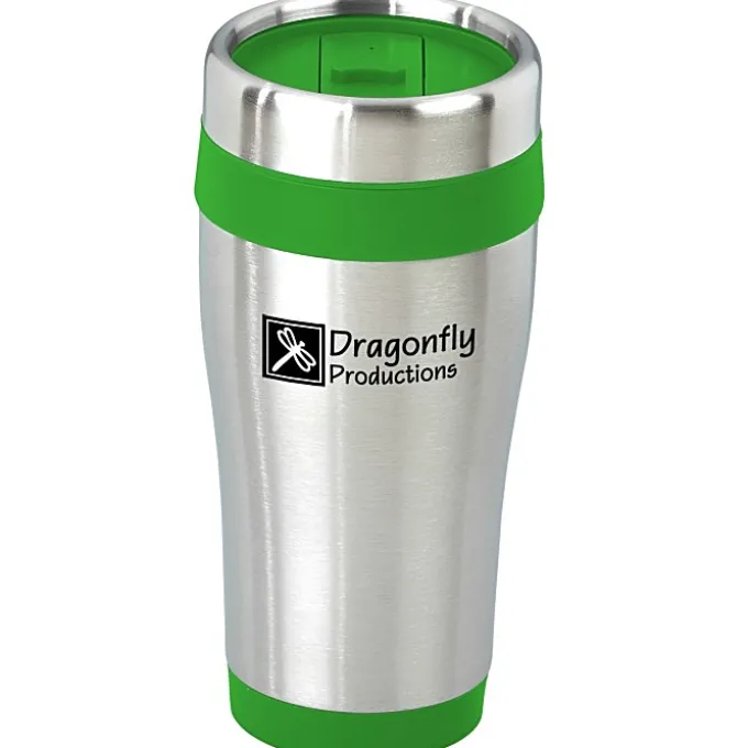 Steel Tumbler with Color Trim - 16 oz - 24 hr