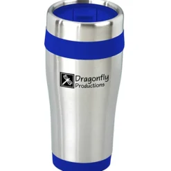 Steel Tumbler with Color Trim - 16 oz - 24 hr
