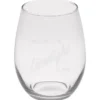 Stemless White Wine Glass - 15 oz - Deep Etch