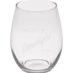 Stemless White Wine Glass - 15 oz - Deep Etch