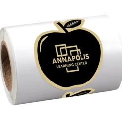 Sticker by the Roll - Apple - 1-5/8 inches x 2-1/16 inches