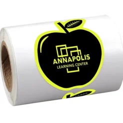Sticker by the Roll - Apple - 1-5/8 inches x 2-1/16 inches