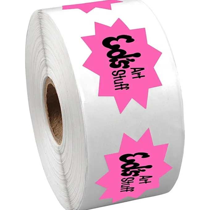 Sticker by the Roll - Burst - 1-7/16 inches x 1-13/16 inches
