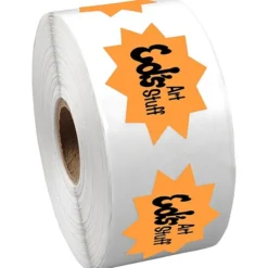 Sticker by the Roll - Burst - 1-7/16 inches x 1-13/16 inches