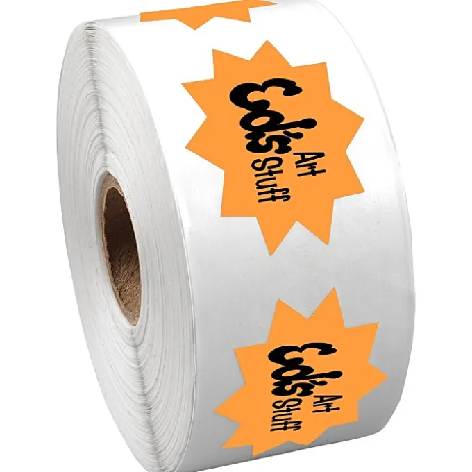 Sticker by the Roll - Burst - 1-7/16 inches x 1-13/16 inches