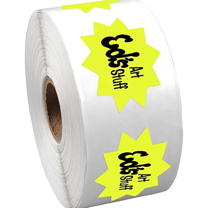 Sticker by the Roll - Burst - 1-7/16 inches x 1-13/16 inches