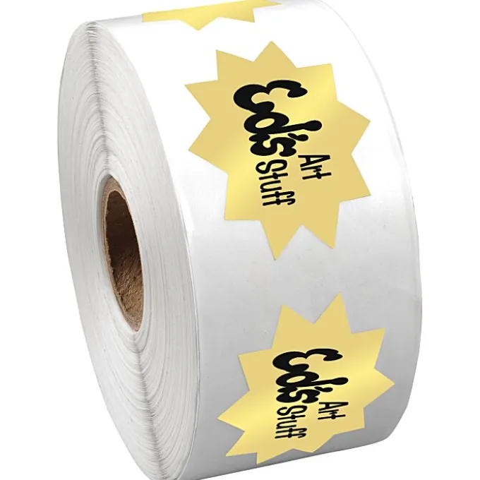Sticker by the Roll - Burst - 1-7/16 inches x 1-13/16 inches