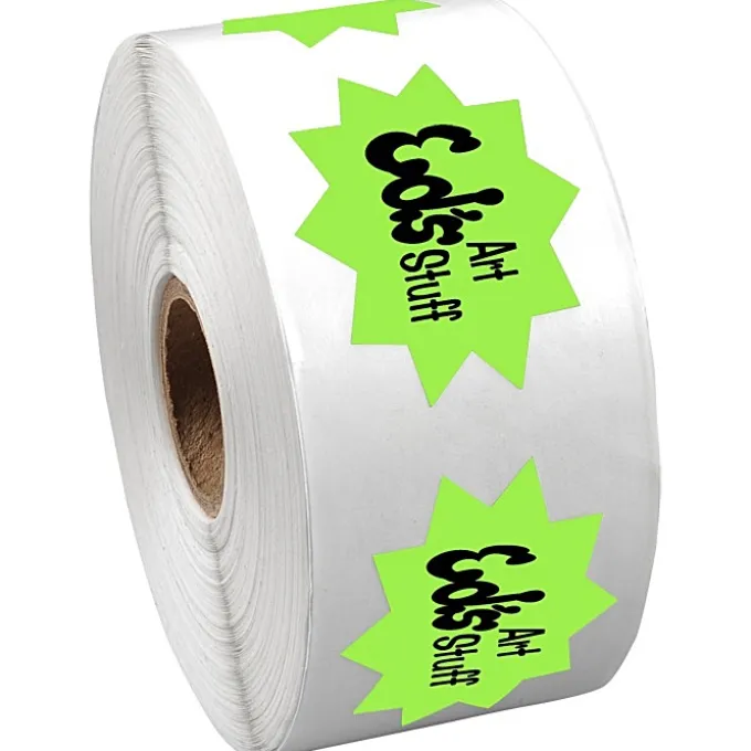 Sticker by the Roll - Burst - 1-7/16 inches x 1-13/16 inches