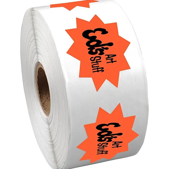 Sticker by the Roll - Burst - 1-7/16 inches x 1-13/16 inches