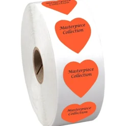 Sticker by the Roll - Heart - 1-3/16 inches x 1-1/8 inches
