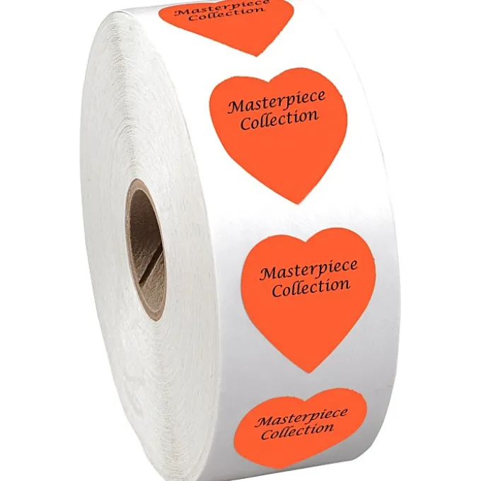 Sticker by the Roll - Heart - 1-3/16 inches x 1-1/8 inches