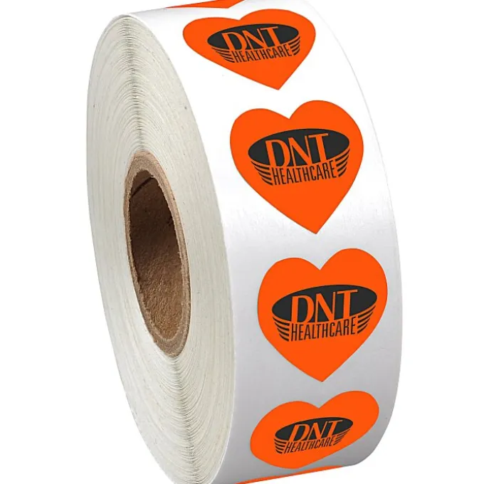 Sticker by the Roll - Heart - 3/4 inches x 3/4 inches