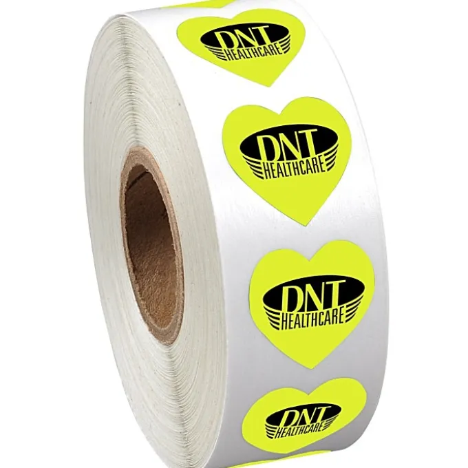 Sticker by the Roll - Heart - 3/4 inches x 3/4 inches