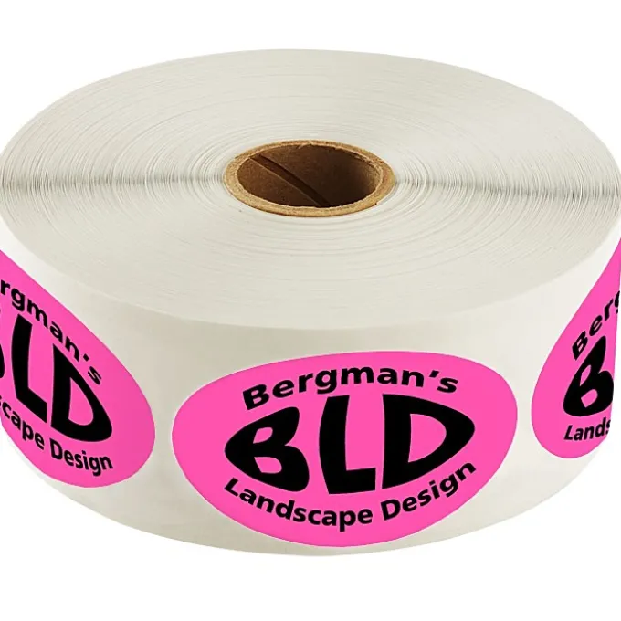 Sticker by the Roll - Oval - 1-1/2 inches x 2-1/2 inches