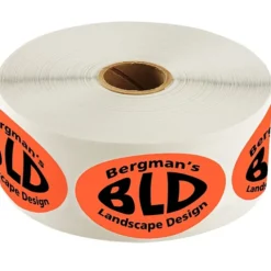 Sticker by the Roll - Oval - 1-1/2 inches x 2-1/2 inches