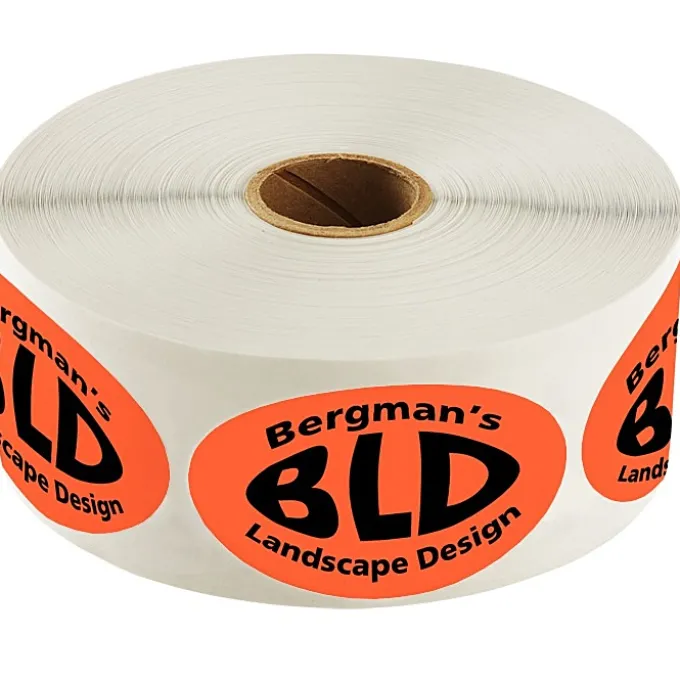 Sticker by the Roll - Oval - 1-1/2 inches x 2-1/2 inches